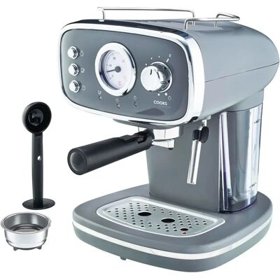 Cooks Professional Caffé Barista Pro - Brown, Grey - Espresso Coffee Machine Cooks Professional Caffé Barista Pro - Brown, Grey - Espresso Coffee Machine