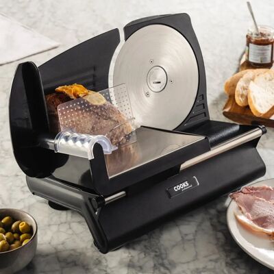 Cooks Professional Electric Food Slicer - Stainless Steel, Adjustable, 19cm Blade Cooks Professional Electric Food Slicer - Stainless Steel, Adjustable, 19cm Blade