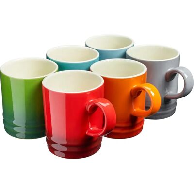 Cooks Professional - Set Of 6 - 350ml - Stoneware - Mugs Cooks Professional - Set Of 6 - 350ml - Stoneware - Mugs