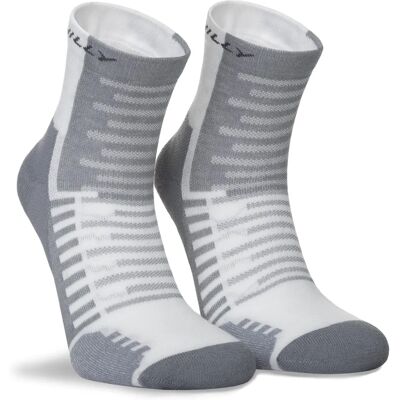 Hilly Active Anklet Min Cushions Socks - White/Grey - Socks Hilly Active Anklet Min Cushions Socks - White/Grey - Socks