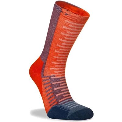 Chaussettes Hilly Active Crew Amorti Minimal - Orange/Bordeaux Chaussettes Hilly Active Crew Amorti Minimal - Orange/Bordeaux