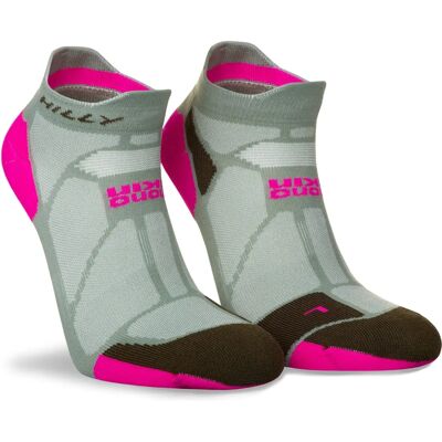 Hilly Women's Marathon Fresh Socklet - Sage/Fluo Pink - Socks Hilly Women's Marathon Fresh Socklet - Sage/Fluo Pink - Socks