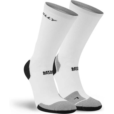 Hilly Marathon Fresh Crew Socks - White/Grey - Socks Hilly Marathon Fresh Crew Socks - White/Grey - Socks