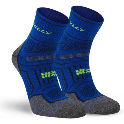 Hilly Twin Skin Anklet Socks - Cobalt Blue/Grey Marl - Large Hilly Twin Skin Anklet Socks - Cobalt Blue/Grey Marl - Large