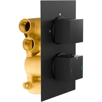 NES - Home Temel Square - Black Matt - Shower Mixer Valve NES - Home Temel Square - Black Matt - Shower Mixer Valve