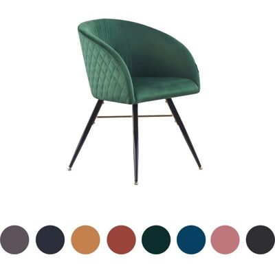 Life Interiors Viterbo Lux Velvet Dining Chair - Green - Dining Chair Life Interiors Viterbo Lux Velvet Dining Chair - Green - Dining Chair