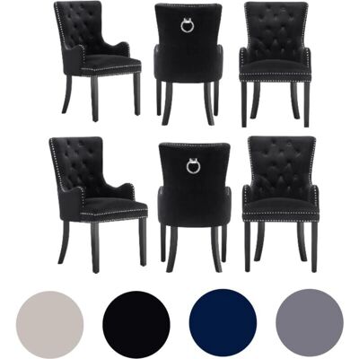 Life Interiors Chaise de salle à manger Winchester Lux - Velours Noir - Chaise de salle à manger - Publicité Life Interiors Chaise de salle à manger Winchester Lux - Velours Noir - Chaise de salle à manger - Publicité