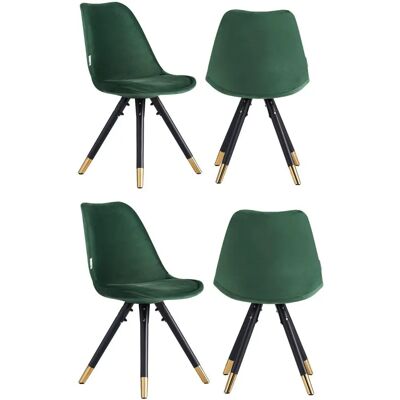 Life Interiors Sofiya Velvet Dining Chairs - Green - 4 pcs Life Interiors Sofiya Velvet Dining Chairs - Green - 4 pcs