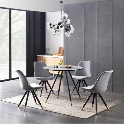 Life Interiors Sofia Dorchester LUX Dining Set - Light Grey - Dining Set Life Interiors Sofia Dorchester LUX Dining Set - Light Grey - Dining Set