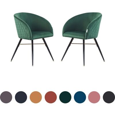 Life Interiors Vittorio Green Velvet Dining Chairs Set of 2 - Dining Chairs Life Interiors Vittorio Green Velvet Dining Chairs Set of 2 - Dining Chairs