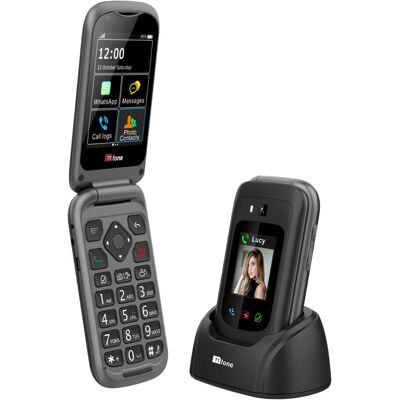 Ttfone Big Button 4g Flip Senior Mobile - Unlocked - Black Ttfone Big Button 4g Flip Senior Mobile - Unlocked - Black