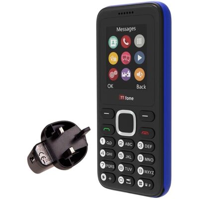 Ttfone Blue Dual Sim Mobile Phone - 152mm - Emergency Use Ttfone Blue Dual Sim Mobile Phone - 152mm - Emergency Use