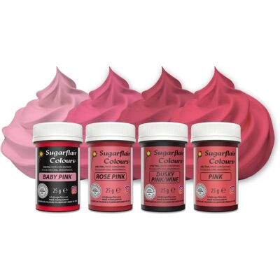 Sugarflair Spectral Paste Pink Set - Colorants alimentaires - Publicité Sugarflair Spectral Paste Pink Set - Colorants alimentaires - Publicité