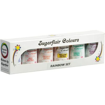 Set di Coloranti Alimentari Arcobaleno Sugarflair 6x25g Set di Coloranti Alimentari Arcobaleno Sugarflair 6x25g