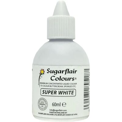 Marque Sugarflair Max Concentrated Colorant Liquide - Blanc Super - Colorant Alimentaire - Publicité Marque Sugarflair Max Concentrated Colorant Liquide - Blanc Super - Colorant Alimentaire - Publicité