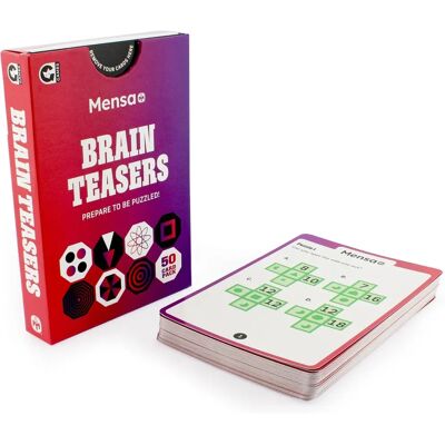 Ginger Fox Mensa Brain Teasers Genius Test Card Game - Card Game Ginger Fox Mensa Brain Teasers Genius Test Card Game - Card Game