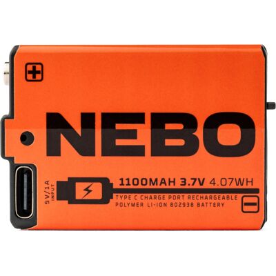 NEBO - NEB-BAT-0012-G - 1100 mAh - 3,7 V - Li-Ion Akku NEBO - NEB-BAT-0012-G - 1100 mAh - 3,7 V - Li-Ion Akku