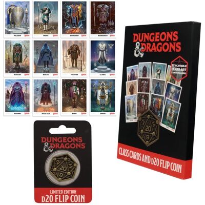 FaNaTtik Dungeons & Dragons Carte di Classe e Moneta D20 - Gioco di Ruolo FaNaTtik Dungeons & Dragons Carte di Classe e Moneta D20 - Gioco di Ruolo