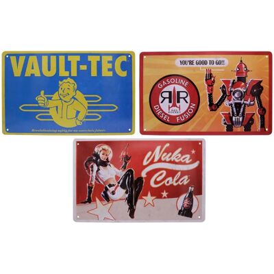 FaNaTtik Vault-Tec Nuka Cola Metallzeichen-Set - Fallout Sammlerstück FaNaTtik Vault-Tec Nuka Cola Metallzeichen-Set - Fallout Sammlerstück