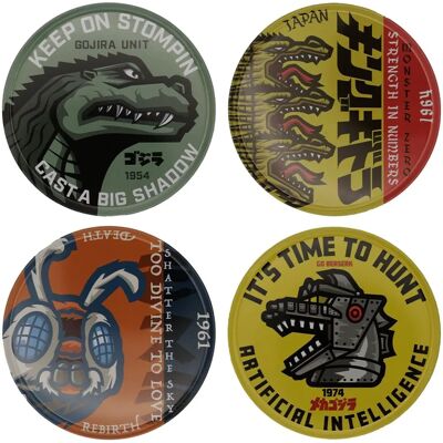 Sottobicchieri Godzilla Fanattik - Pack da 4 - Licenza ufficiale Sottobicchieri Godzilla Fanattik - Pack da 4 - Licenza ufficiale