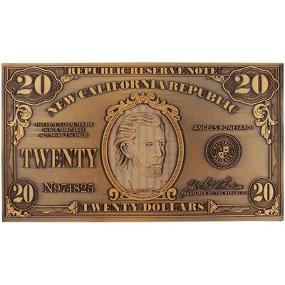 FaNaTtik Fallout New Vegas NCR $20 Bill Replica - Limited Edition - 1:1 Scale FaNaTtik Fallout New Vegas NCR $20 Bill Replica - Limited Edition - 1:1 Scale