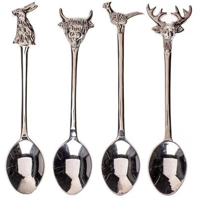 Selbrae House - 4 Spoons - Country Animals - Stainless Steel Selbrae House - 4 Spoons - Country Animals - Stainless Steel