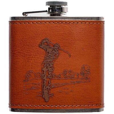 Selbrae House - Leather Hip Flask - Golf - Brown - Hip Flask Selbrae House - Leather Hip Flask - Golf - Brown - Hip Flask