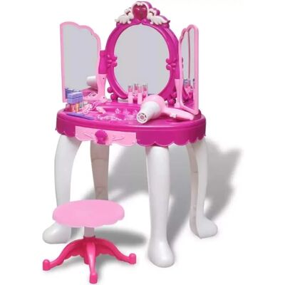 Trendi - Glamour Musical Dressing Table Vanity - Pink - Musical - Light Mirror - Toy Trendi - Glamour Musical Dressing Table Vanity - Pink - Musical - Light Mirror - Toy
