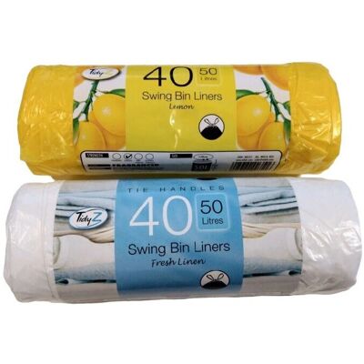 Tidy Z - Scented Swing Bin Liners - 50L - Bin Liners Tidy Z - Scented Swing Bin Liners - 50L - Bin Liners
