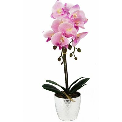 Leaf 50cm Phalaenopsis Orchid Artificial - Light Pink Silver - Artificial Orchid Plant Leaf 50cm Phalaenopsis Orchid Artificial - Light Pink Silver - Artificial Orchid Plant