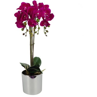 Leaf 52cm Orquídea Artificial Grande - Rosa Oscuro - Orquídea Artificial Leaf 52cm Orquídea Artificial Grande - Rosa Oscuro - Orquídea Artificial