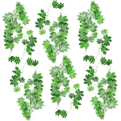 Leaf Aralia 6x110cm Realistic Hanging Plant - Artificial Plant Leaf Aralia 6x110cm Realistic Hanging Plant - Artificial Plant