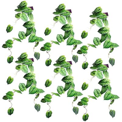 Leaf - Alocasia Dragon Scale - Green - 120cm - Artificial Hanging Plant Leaf - Alocasia Dragon Scale - Green - 120cm - Artificial Hanging Plant