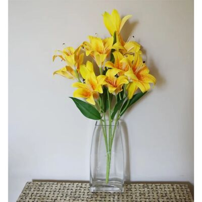 Leaf - Lily Stem - Yellow - Artificial Lily Stem Leaf - Lily Stem - Yellow - Artificial Lily Stem