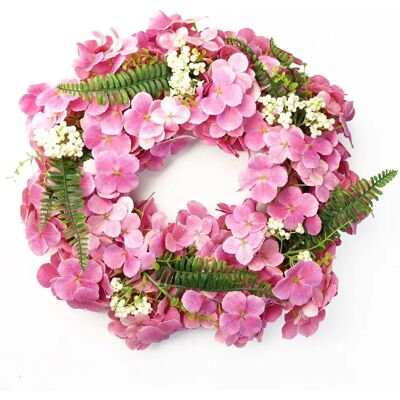 Leaf - Pink Floral Blossom - 40cm - Artificial - Wreath Leaf - Pink Floral Blossom - 40cm - Artificial - Wreath