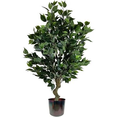 Leaf Design UK - Ficus 100cm - Multicolour - Metal Planter - Plant Leaf Design UK - Ficus 100cm - Multicolour - Metal Planter - Plant