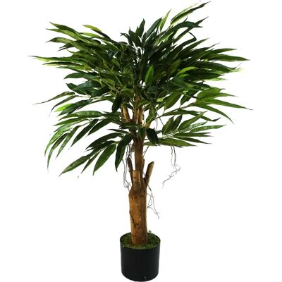 Leaf 100cm Realistic Artificial Tree Longifolia Ficus Natural Trunk - Artificial Tree Leaf 100cm Realistic Artificial Tree Longifolia Ficus Natural Trunk - Artificial Tree