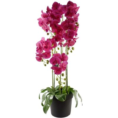 Leaf 110cm Pink Orchid Plant - 41 Real Touch Flowers - Plant Leaf 110cm Pink Orchid Plant - 41 Real Touch Flowers - Plant