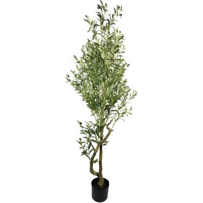 Leaf 160cm Artificial Olive Tree - Realistic, Potted, 1296 Leaves Leaf 160cm Artificial Olive Tree - Realistic, Potted, 1296 Leaves