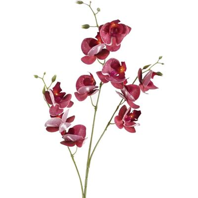 Leaf - Mini Orchid Stem - Dark Pink - 80cm - Artificial Stem Leaf - Mini Orchid Stem - Dark Pink - 80cm - Artificial Stem
