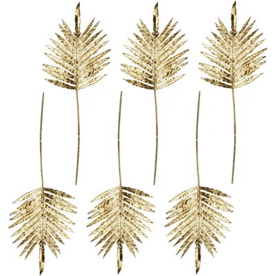 Gold Monstera Leaves - Artificial, Pack of 6, 95cm Gold Monstera Leaves - Artificial, Pack of 6, 95cm