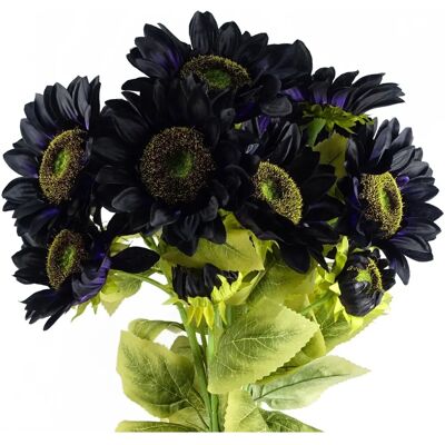 Leaf - Sunflower 88cm - Purple - 3 heads - Artificial flowers Leaf - Sunflower 88cm - Purple - 3 heads - Artificial flowers