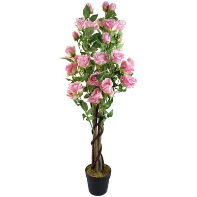 Leaf 105cm Pink Rose Tree - Artificial Plant Leaf 105cm Pink Rose Tree - Artificial Plant
