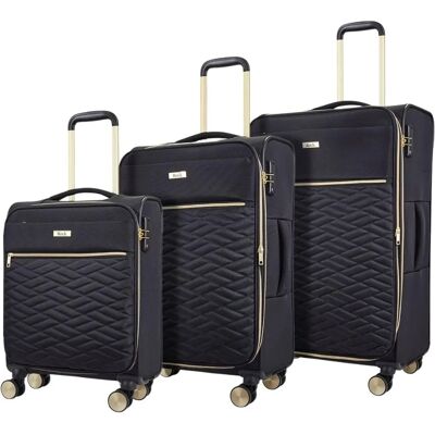 rock Sloane Set of 3 Suitcase - Black rock Sloane Set of 3 Suitcase - Black