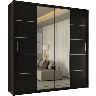 MN FURNITURE - Bristol - 203 cm - Black - Wardrobe MN FURNITURE - Bristol - 203 cm - Black - Wardrobe