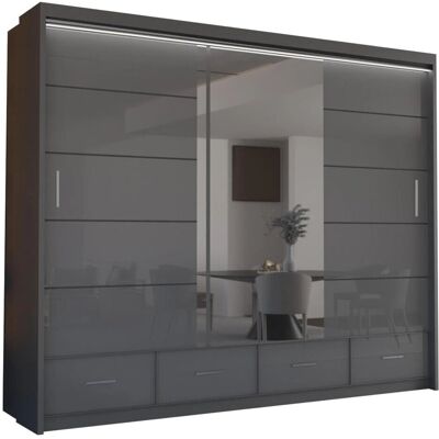 MN Furniture - Malega - Grey - Wardrobe MN Furniture - Malega - Grey - Wardrobe