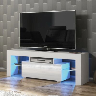 Creative Furniture 130cm White Gloss Doors TV Unit - TV Stand Creative Furniture 130cm White Gloss Doors TV Unit - TV Stand