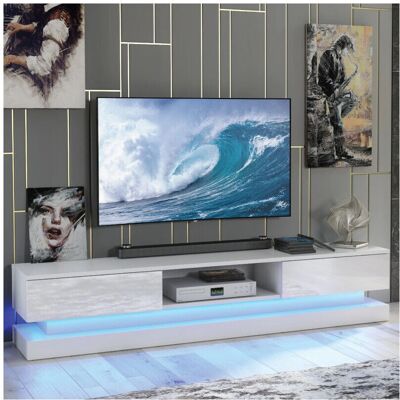 Creative TV Unit 180cm White Gloss Doors - TV Stand Creative TV Unit 180cm White Gloss Doors - TV Stand