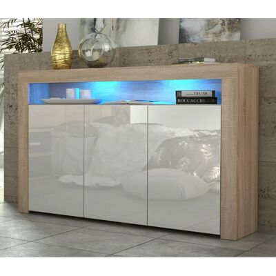 Creative Furniture TV Unit - 155cm Sideboard White Gloss Doors - TV Stand Creative Furniture TV Unit - 155cm Sideboard White Gloss Doors - TV Stand