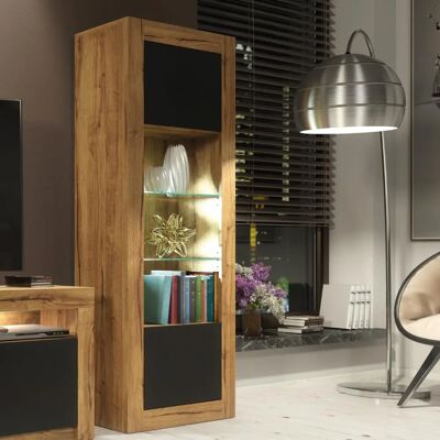Creative Labs Sideboard - 170cm Dark Oak & Black Matt Doors - Storage Creative Labs Sideboard - 170cm Dark Oak & Black Matt Doors - Storage